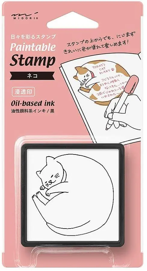 日本 MIDORI Paintable Pre-inked 印章/ Cat
