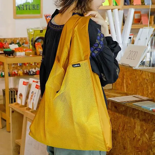 日本 HIGHTIDE Nähe Shopper輕便購物袋/ L/ 黃