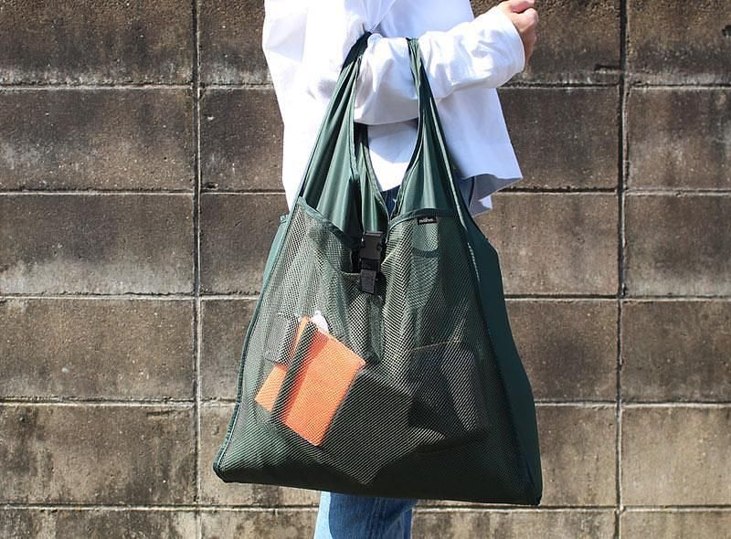 日本 HIGHTIDE Nähe Shopper輕便購物袋/ L/ 綠