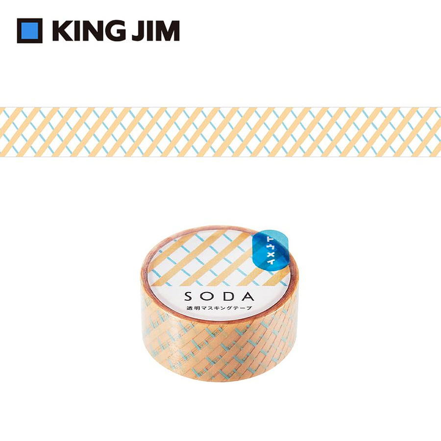 KING JIM Hitotoki Soda透明PET卷狀膠帶 第1彈/ 20MM/ 禮物