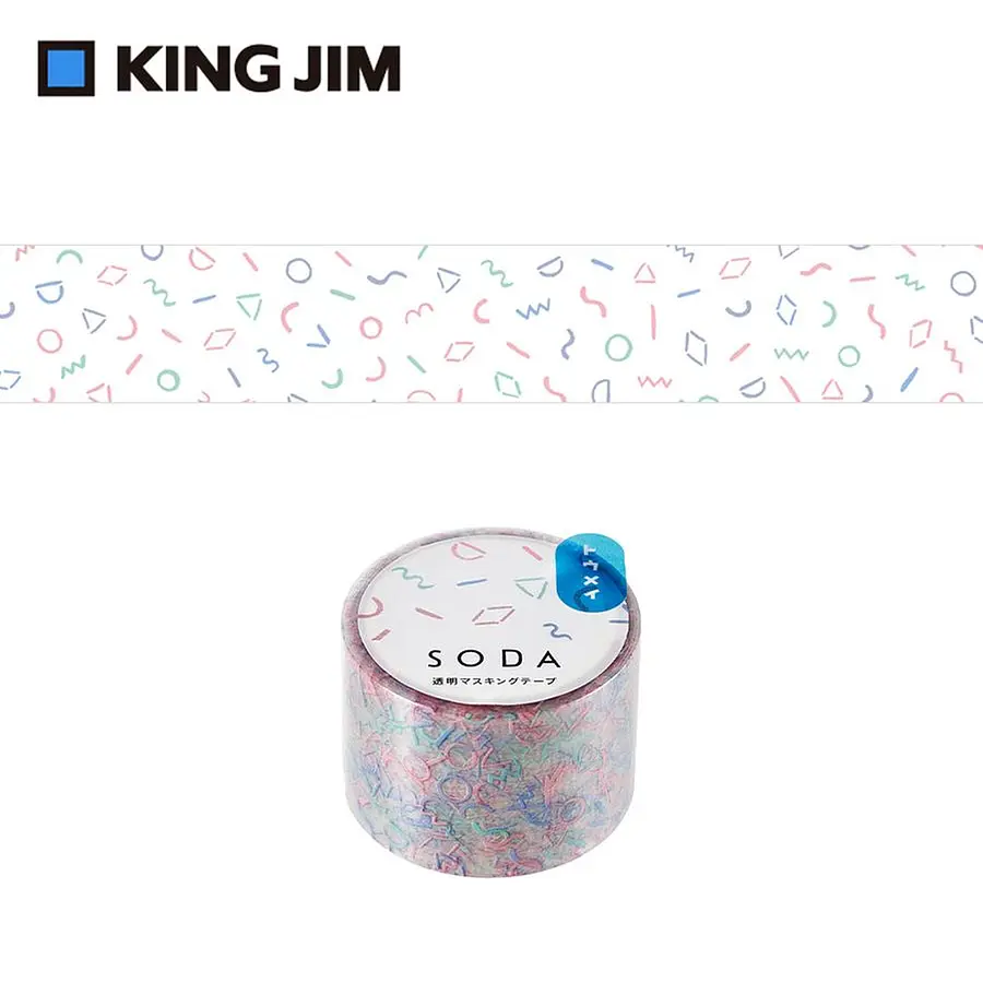 KING JIM Hitotoki Soda透明PET卷狀膠帶 第1彈/ 30MM/ 符號