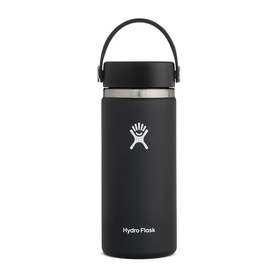 Hydro Flask 16oz寬口真空保溫鋼瓶/ 時尚黑