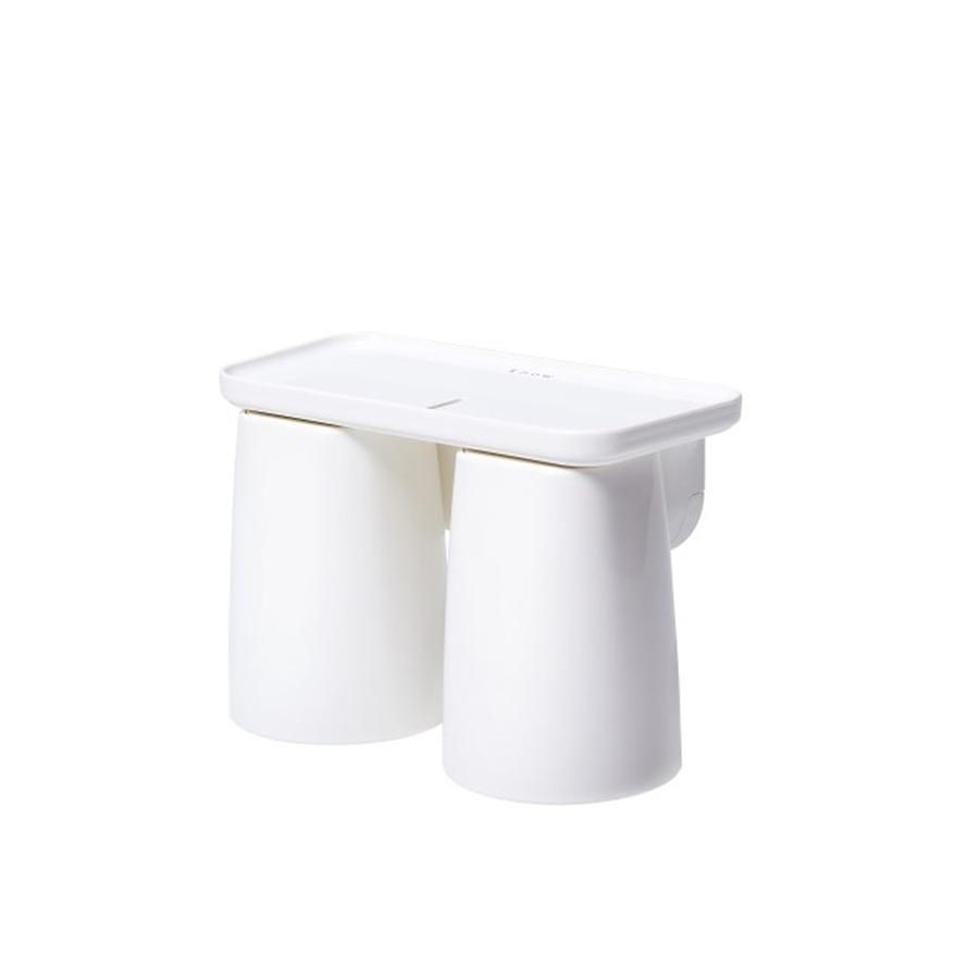 Unique Art Brushing. Know+雙人磁吸式漱口杯組/ 極簡白