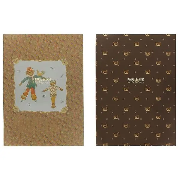 日本 PAUL & JOE La Papeterie A4 L夾組/ 貓咪與波爾卡圓點巧克力/稻草人/ 2入