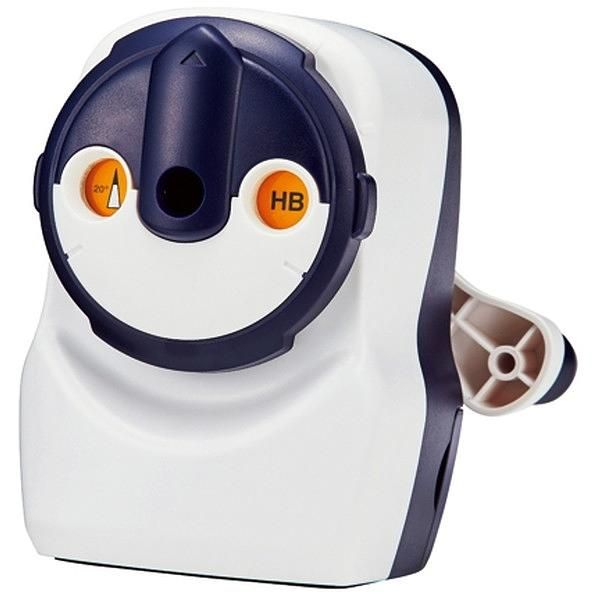KUTSUWA三角度企鵝手動削筆器/ 白色