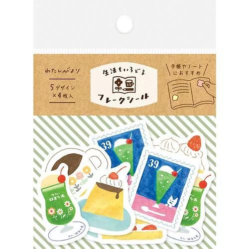 日本 Wa-Life My Biyori 單張貼紙包/ 復古咖啡廳
