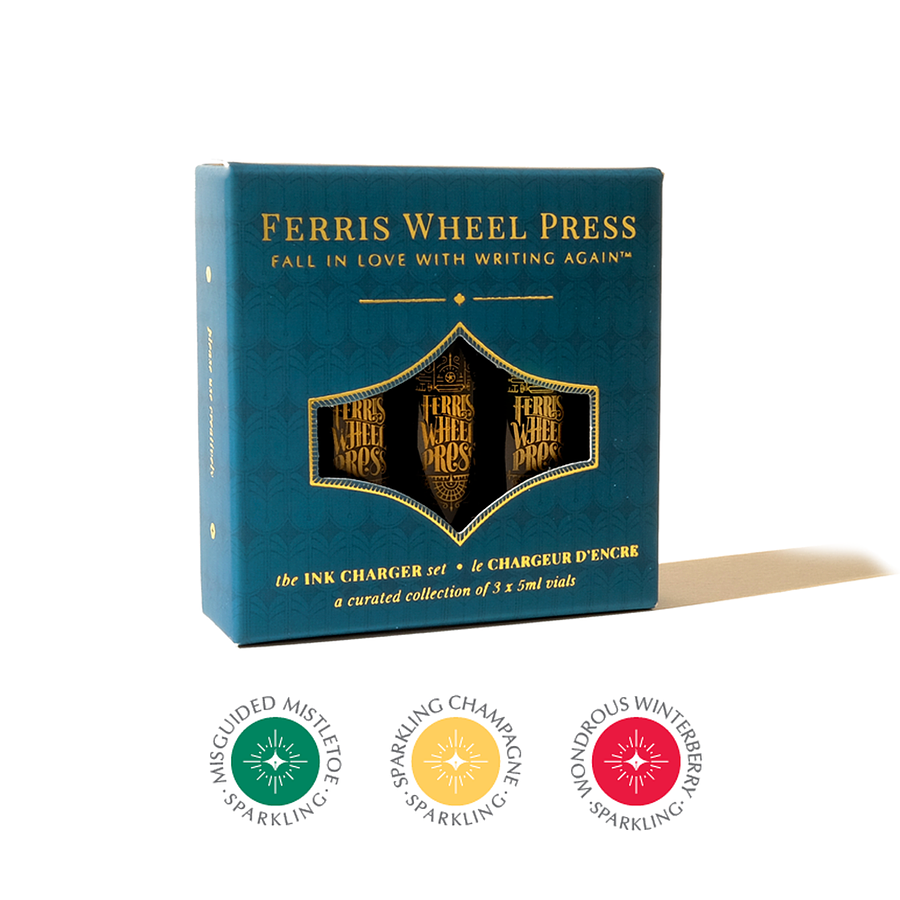 FERRIS WHEEL PRESS摩天輪鋼筆墨水/ Home Holly Collection團聚聖誕/ 5ml/ 小電池分裝3入組
