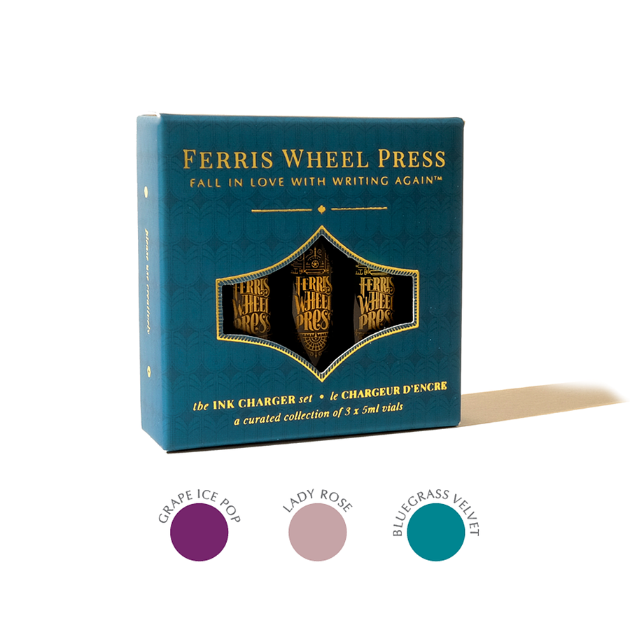 FERRIS WHEEL PRESS摩天輪鋼筆墨水/ The Lady Rose Trio淑女玫瑰三重奏/ 5ml/ 小電池分裝3入組