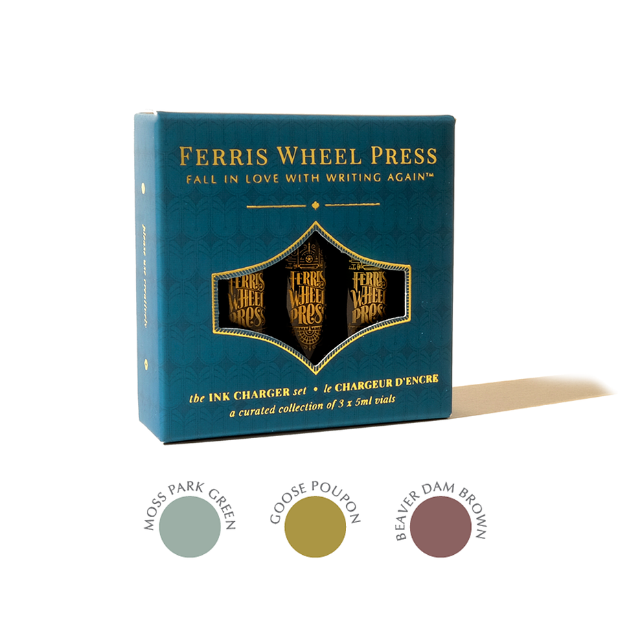 FERRIS WHEEL PRESS摩天輪鋼筆墨水/ The Moss Park Collection穿越自然/ 5ml/ 小電池分裝3入組