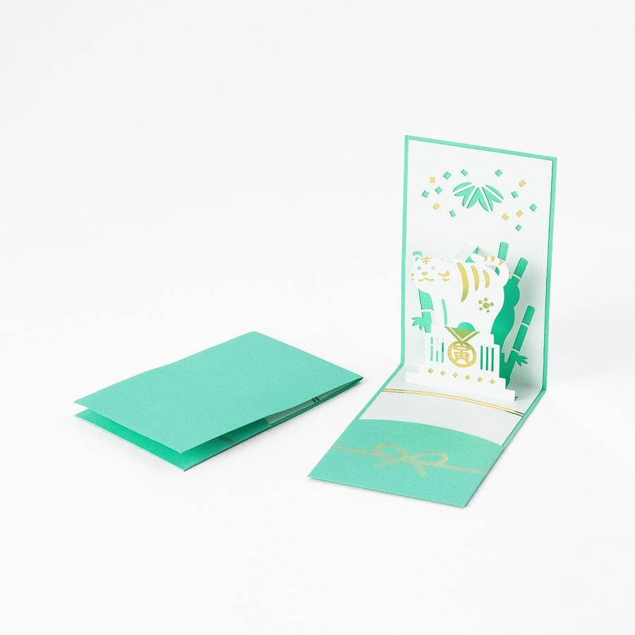 日本 MIDORI Happiness Pop Up 紅包袋/ Earthen Bell Tiger