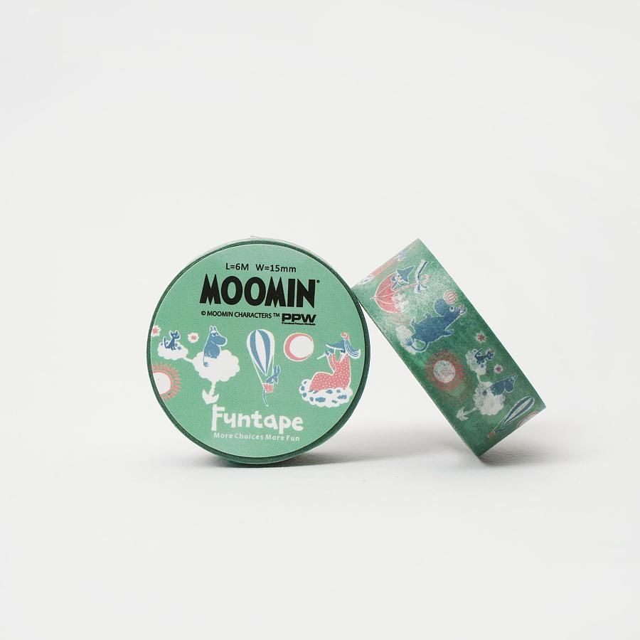 Jean 15W Moomin紙膠帶/ 孔雀綠