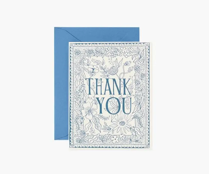 美國RIFLE PAPER 感謝卡/ Delft Thank You