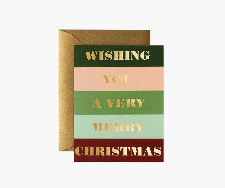 美國RIFLE PAPER 聖誕卡/ Color Bar Christmas