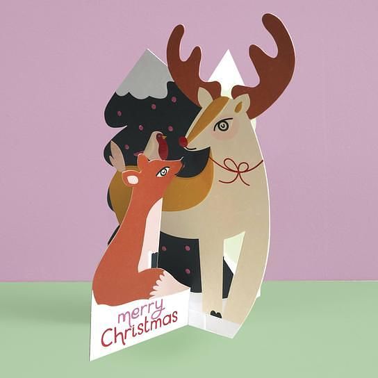 英國RASPBERRY BLOSSOM 聖誕卡/ Treasures/ Reindeer