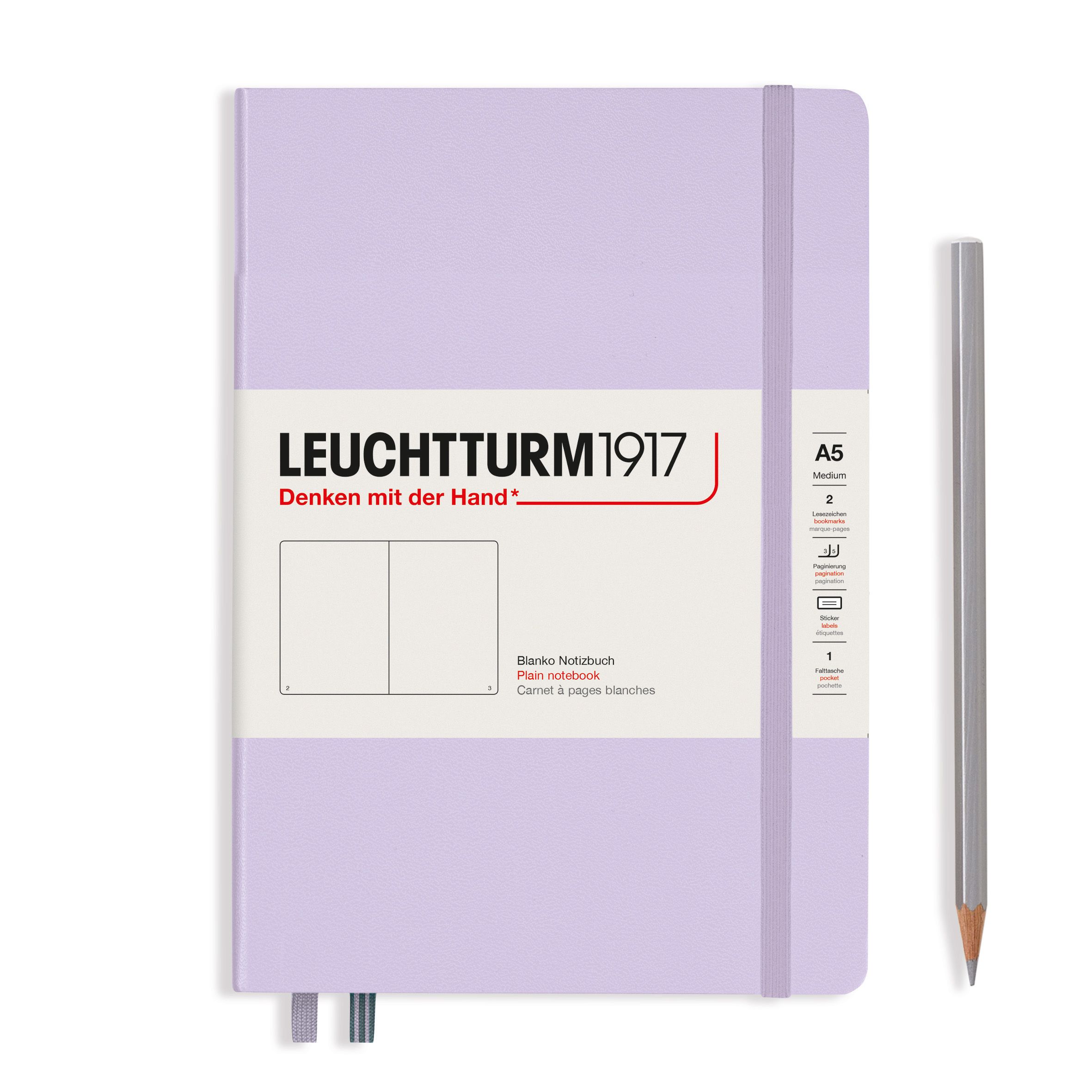 德國 LEUCHTTURM1917 硬殼筆記本 A5/ 紫/ 空白