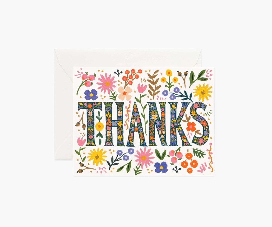 美國RIFLE PAPER 感謝卡/ Floral Thanks