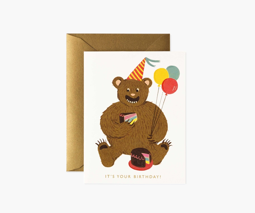 美國RIFLE PAPER 生日卡/ Birthday Bear