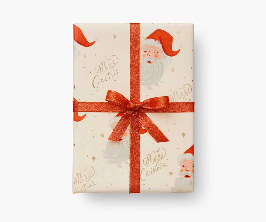 美國RIFLE PAPER 聖誕包裝紙/ 捲/ Santa