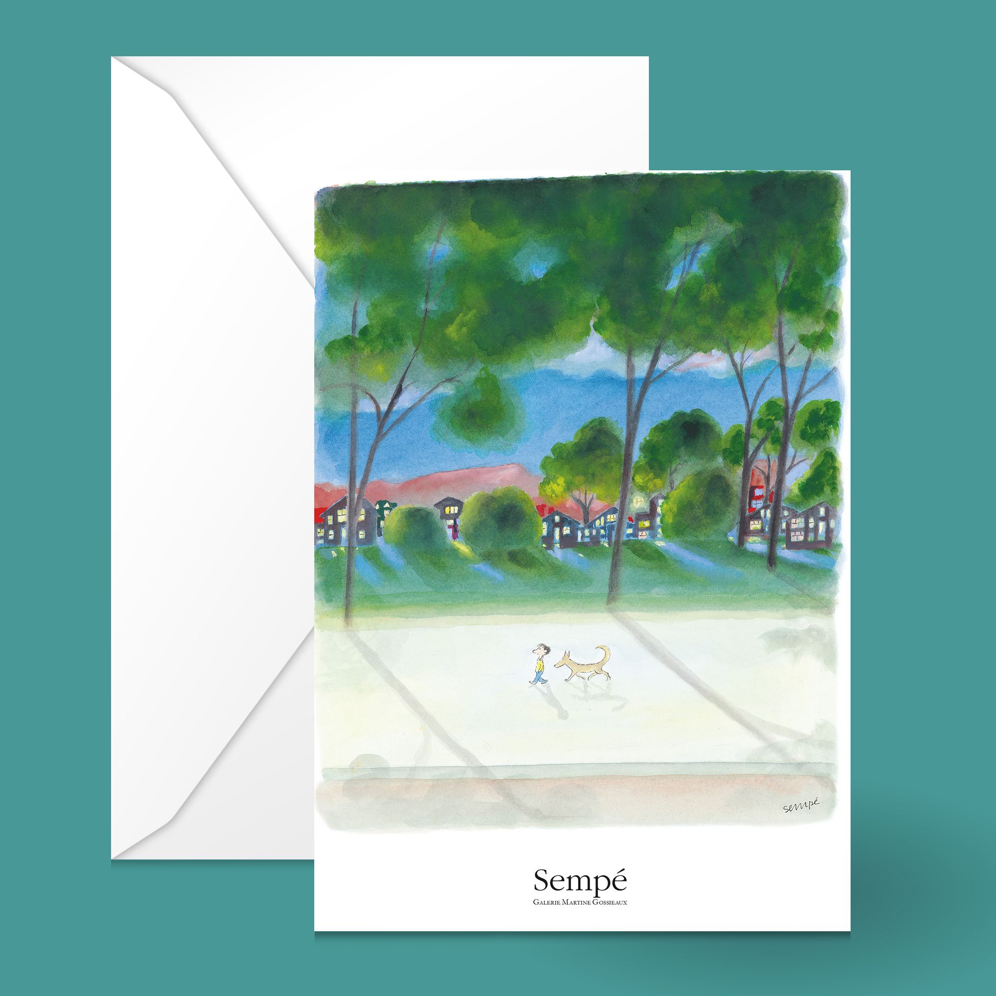 法國Image Republic 雙卡/ 插畫家Jean-Jacques Sempé系列/ 玩伴/ 10.5X15CM