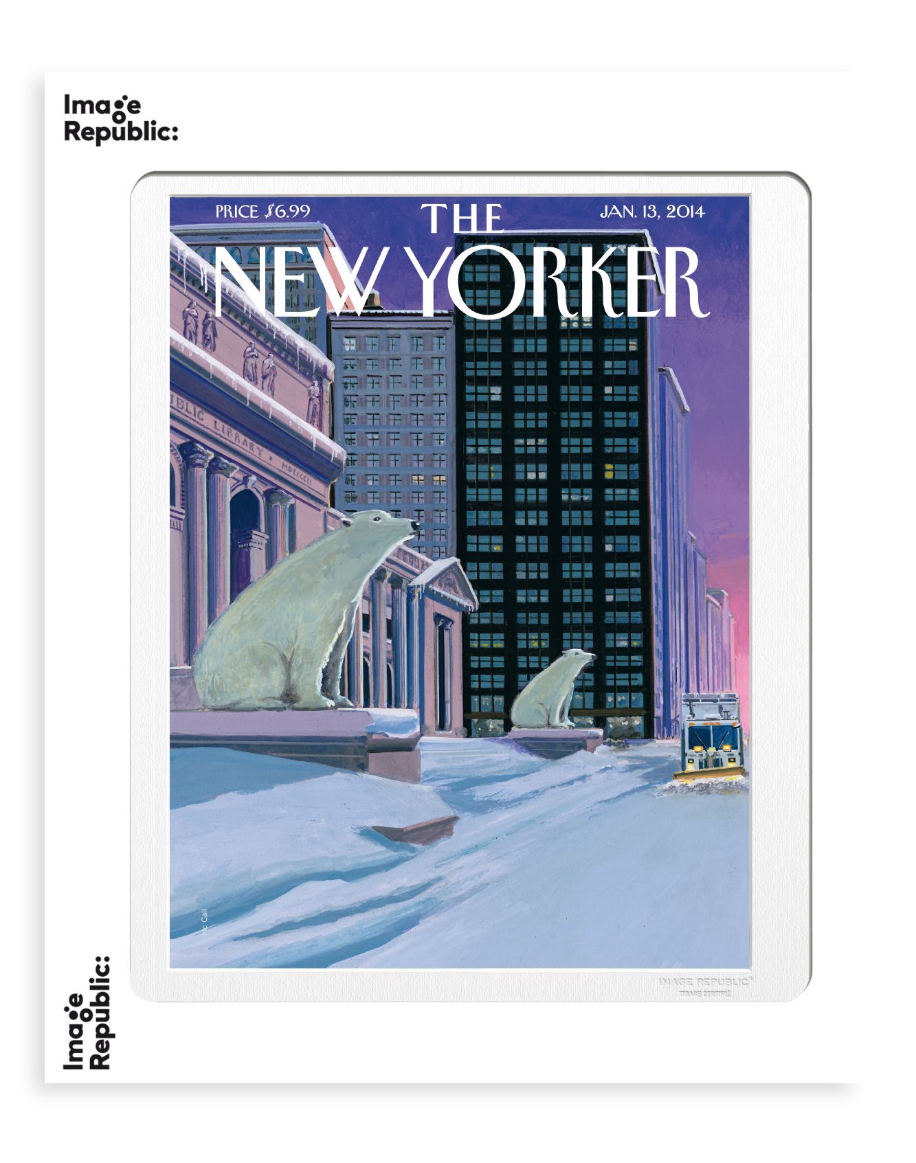 法國 Image Republic 畫報/ 紐約客雜誌封面復刻系列/ 北極熊的第五大道/ 30X40CM