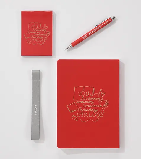 日本 STALOGY 10週年限量文具盒/ 紅