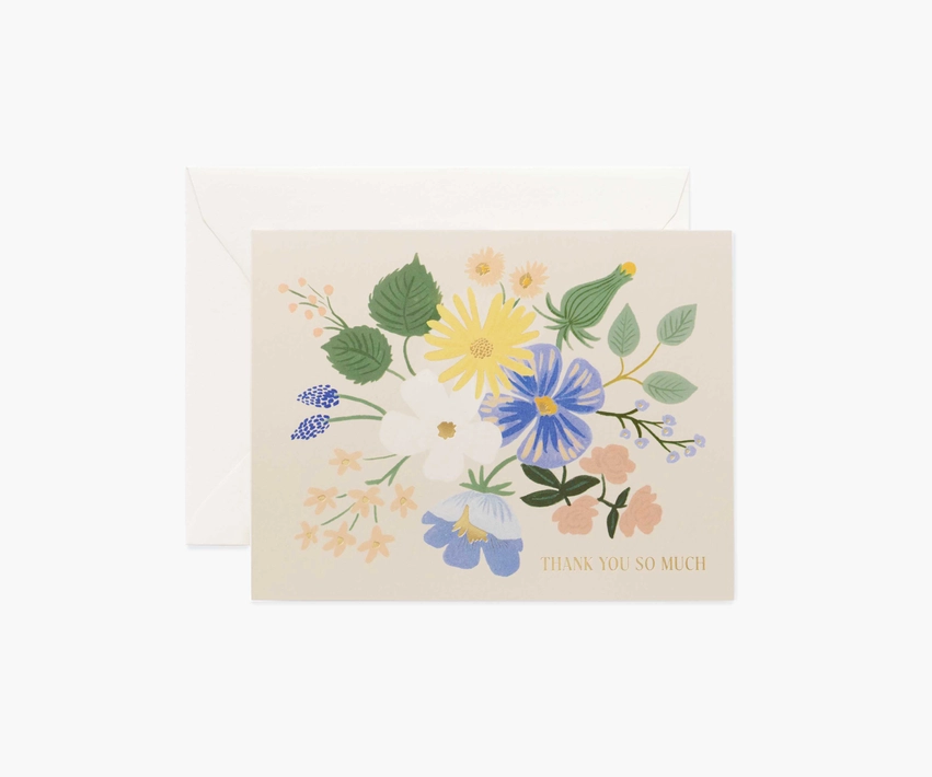 美國 RIFLE PAPER 感謝卡/ Garden Party Blue Thank You