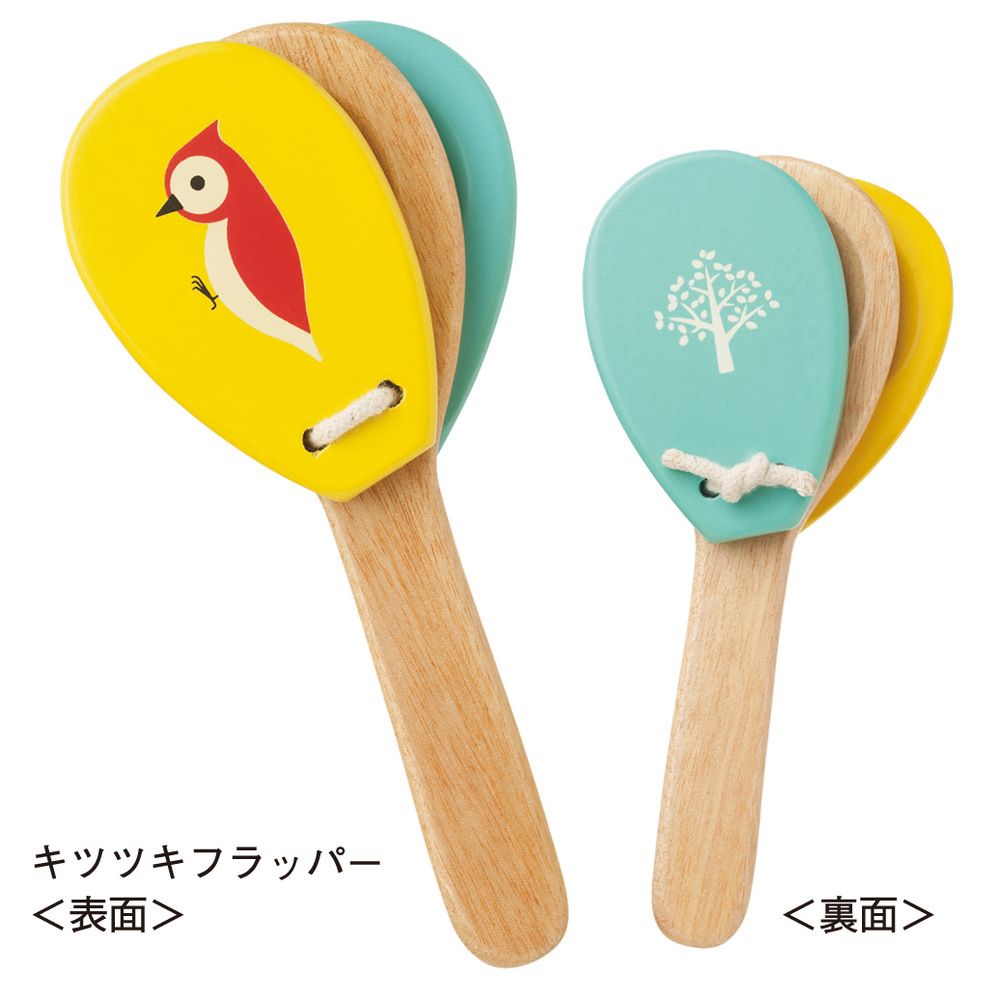 日本 Kids percussion 兒童打擊樂器Pata響板/ 鳥