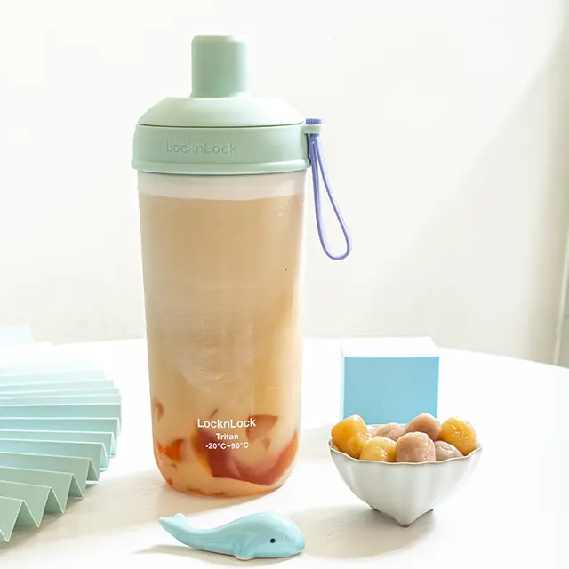 LocknLock樂扣樂扣嚼對搖搖吸管杯/ 700ml/ 迷霧薄荷綠