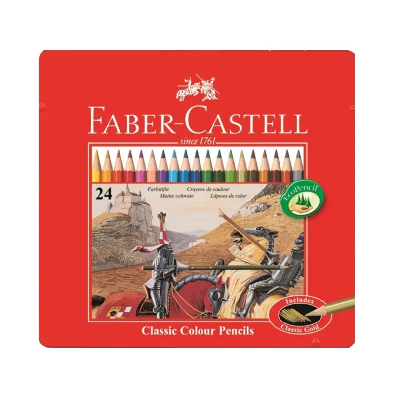 FABER-CASTELL油性色鉛筆/ 鐵盒裝/ 24色