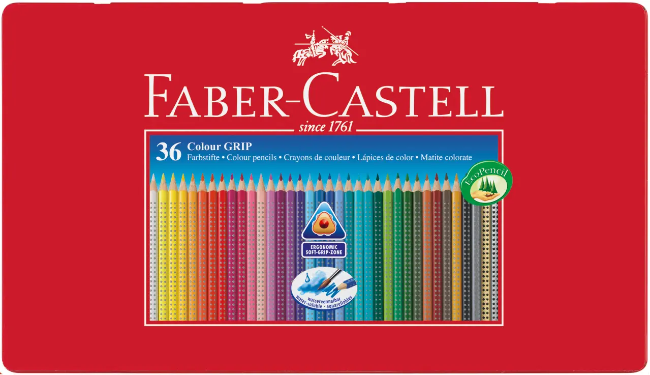FABER-CASTELL 2001水彩色鉛筆/ 鐵盒裝/ 36色