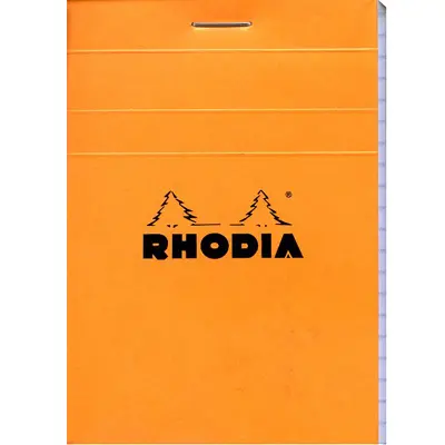 法國RHODIA 上掀式騎馬釘方眼筆記本/ A7/ Orange/ Squared