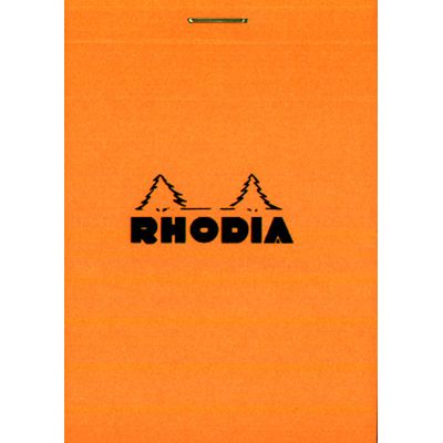 法國RHODIA 上掀式騎馬釘方眼筆記本/ 85X120MM/ Orange/ Squared
