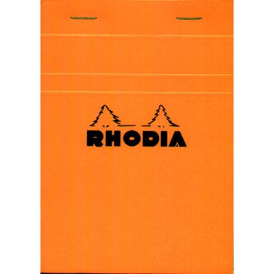 法國RHODIA 上掀式騎馬釘方眼筆記本/ A6/ Orange/ Squared