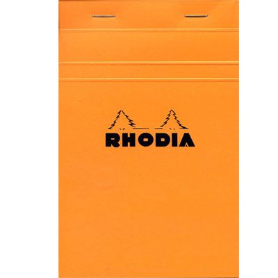 法國RHODIA 上掀式騎馬釘方眼筆記本/ 110X170MM/ Orange/ Squared