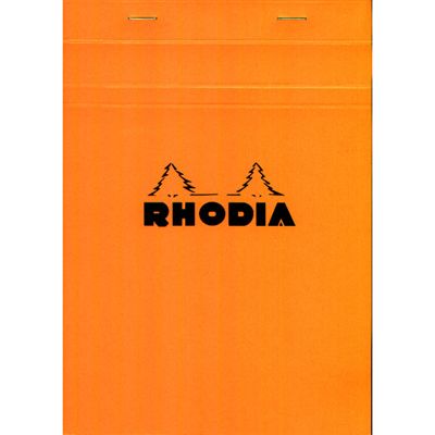 法國RHODIA 上掀式騎馬釘方眼筆記本/ A5/ Orange/ Squared