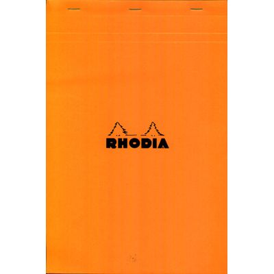 法國RHODIA 上掀式騎馬釘方眼筆記本/ A4+/ Orange/ Squared