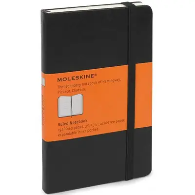 MOLESKINE 經典筆記本/  硬殼/ 口袋型/ 橫線/ 黑