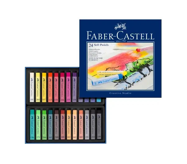 FABER-CASTELL軟性粉彩條/ 24色/ 長條型