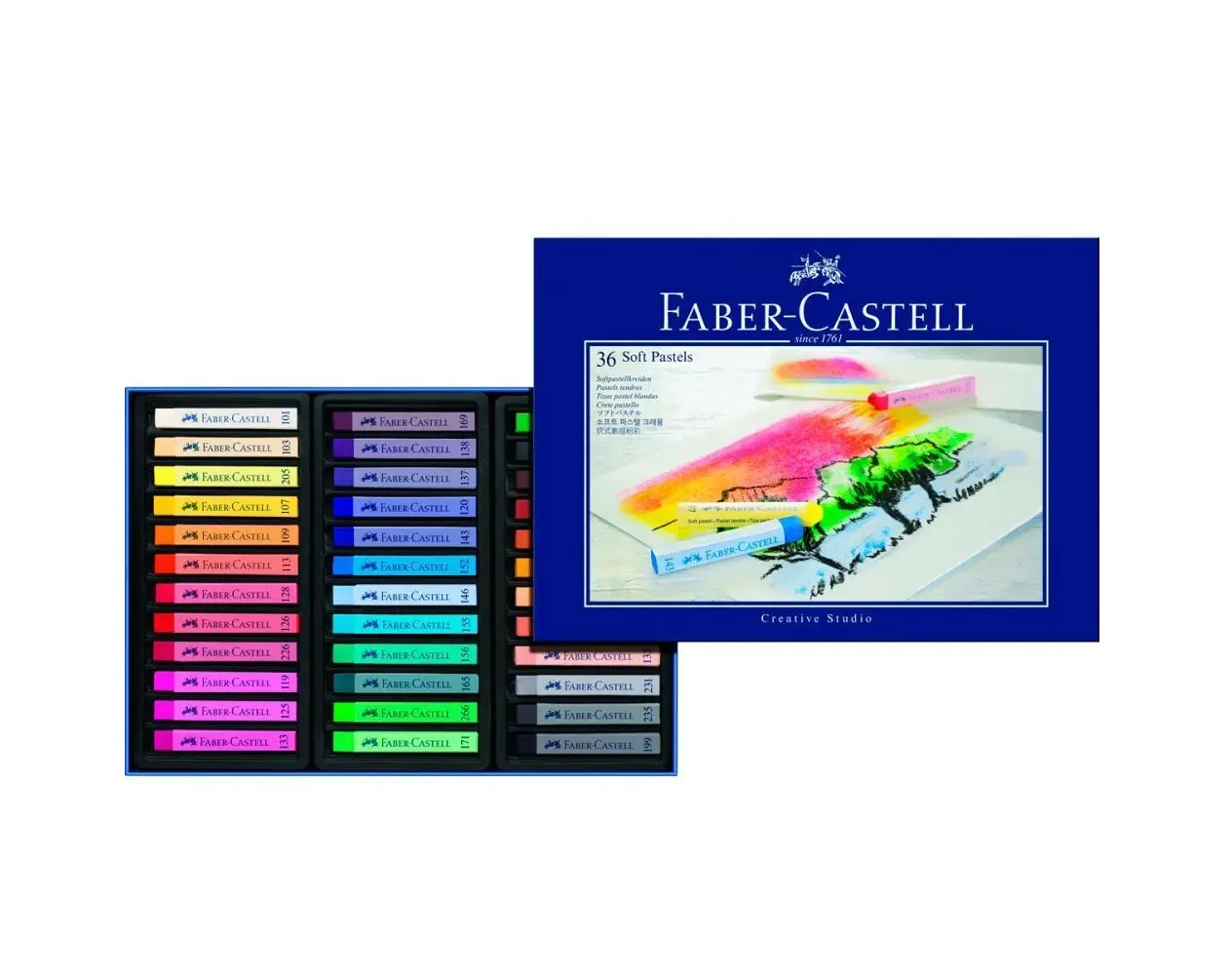 FABER-CASTELL軟性粉彩條/ 36色/ 長條型