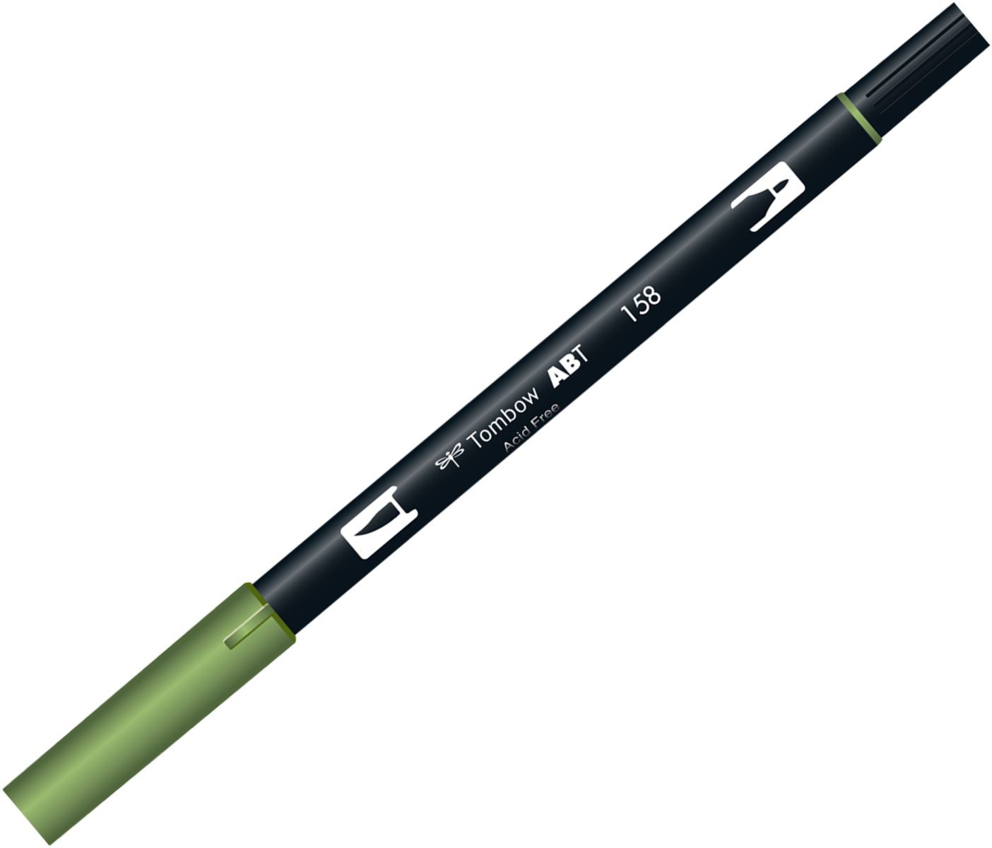 Tombow ABT 雙頭水性彩色毛筆/ Dark Olive