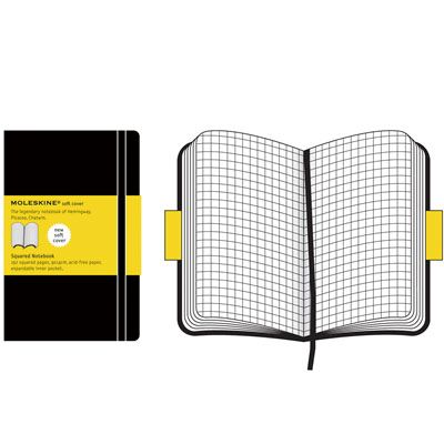 MOLESKINE 經典筆記本/ 軟皮/ 口袋型/ 方格/ 黑