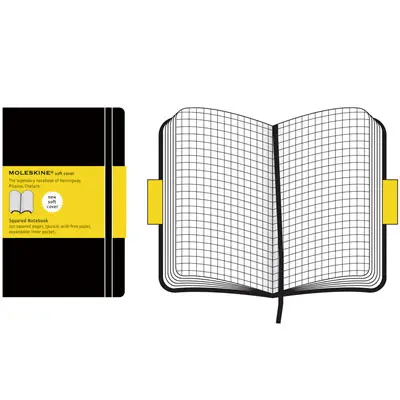 MOLESKINE 經典筆記本/ 軟皮/ L型/ 方格/ 黑