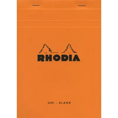 法國RHODIA 上掀式騎馬釘空白筆記本/ A5/ Orange/ Plain