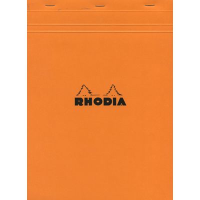 法國RHODIA 上掀式騎馬釘方眼筆記本/ A4/ Orange/ Squared