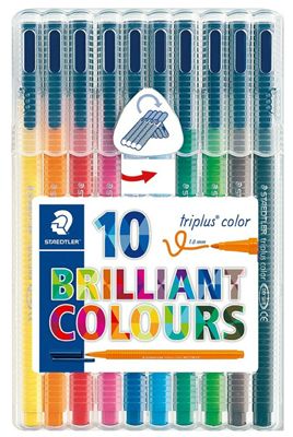 STAEDTLER Triplus 10色舒寫彩繪筆組