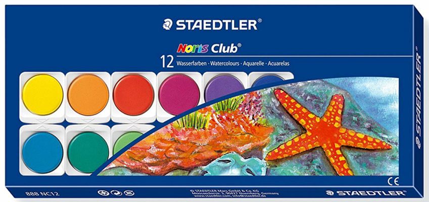 STAEDTLER 12色乾式淡彩顏料組