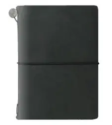 TRAVELER'S COMPANY Traveler's Notebook Black Notebook/ Passport size