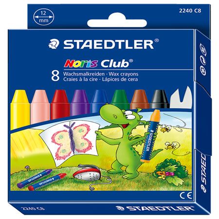 STAEDTLER快樂學園天然蜂蠟安全油腊筆/ 8色入