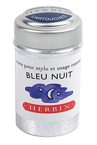 法國Jacques Herbin 鋁罐裝墨水管6入/ Bleu Nuit