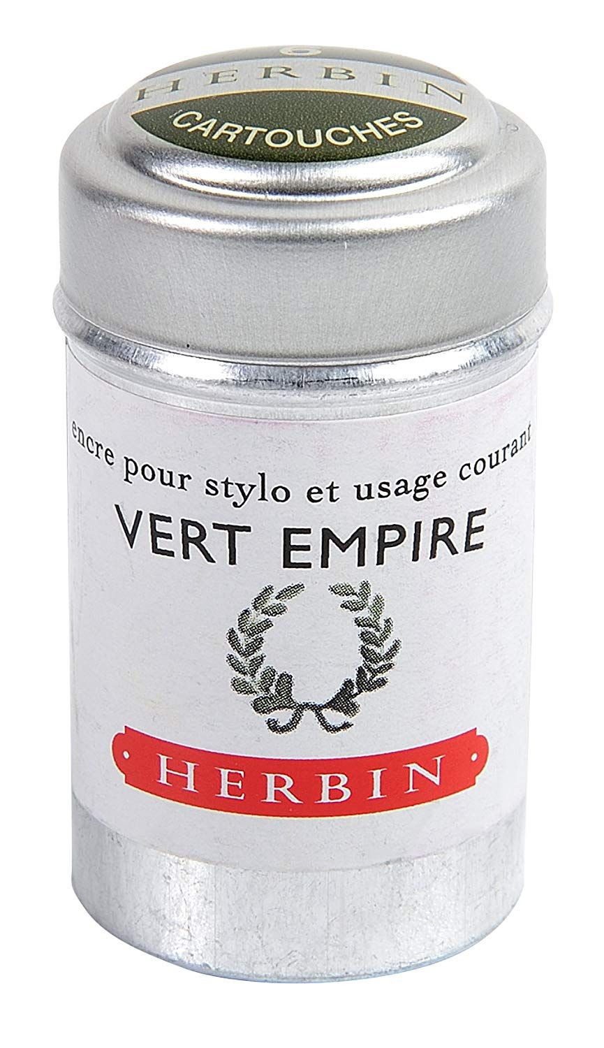 法國Jacques Herbin 鋁罐裝墨水管6入/ Vert Empire